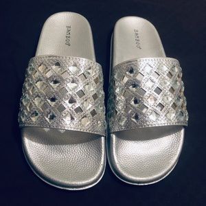 Silver Treasure Slides Size 10